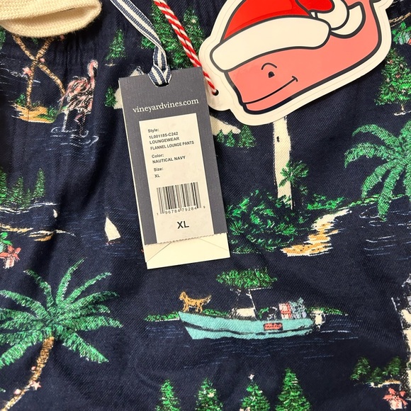 Vineyard Vines Nautical Navy Loungewear Flannel Lounge Pants Pajamas Size XL - Picture 4 of 4